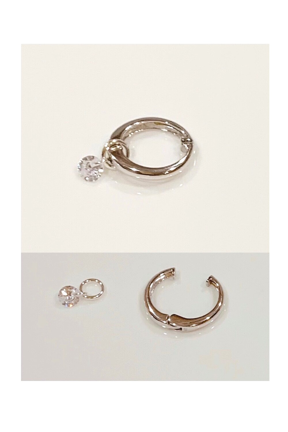 〈送料無料〉片耳用＊silver925＊2way▪︎3way▪︎ロジウム▪︎イヤリング▪︎イヤークリップ▪︎変色しにくい