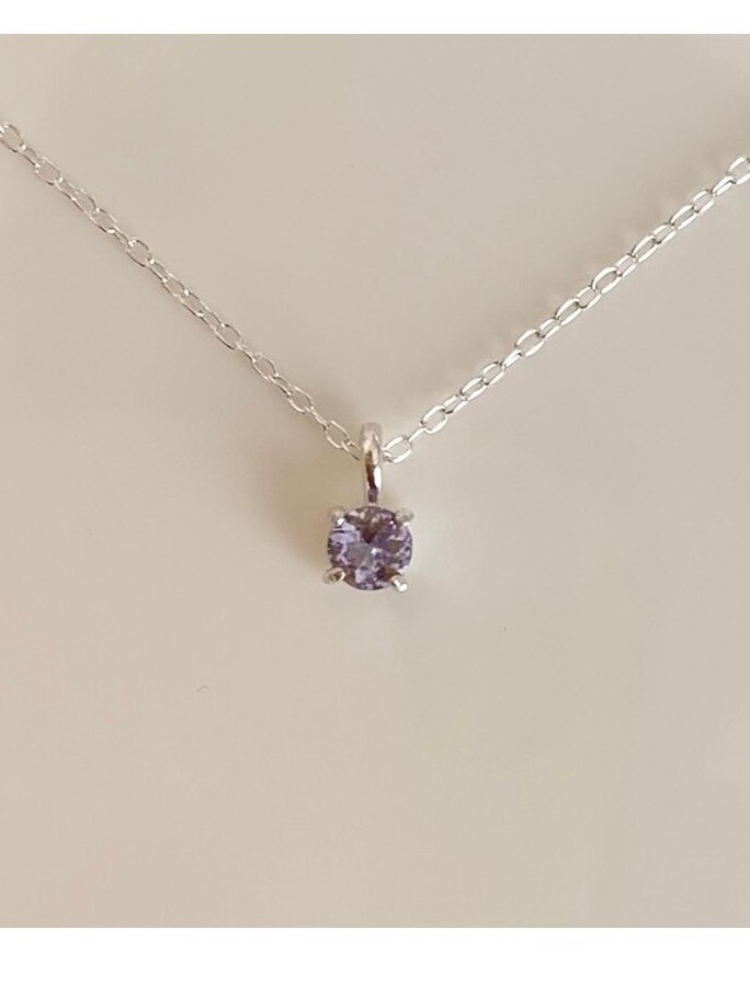 ＊天然石＊▪タンザナイト▪︎4mm▪︎silver925プチネックレス▪︎受注後作製