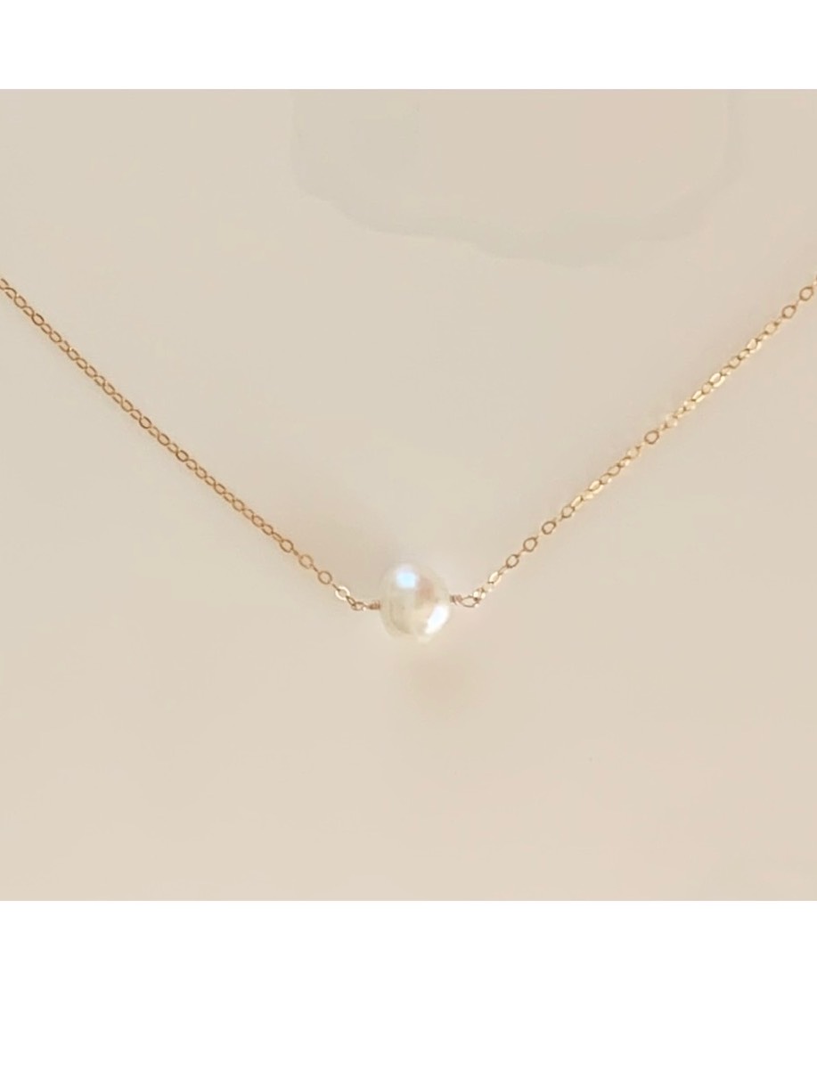 ＊淡水パール＊7〜8mm▪︎14kgf▪︎ホワイトパール▪︎silver925▪︎プチネックレス▪︎受注後作製