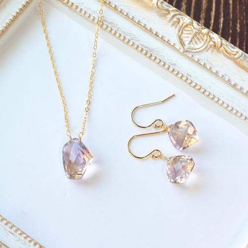 14kgf アメトリン♡⃛リボンチャーム◝✩ 14kgf＊アメトリンの一粒ネックレス ネックレス・ペンダント