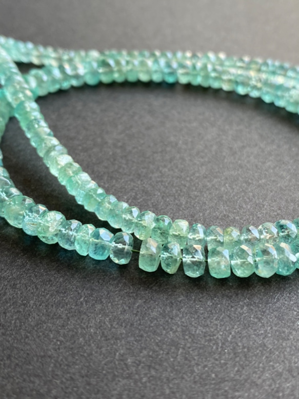 【5月の誕生石】宝石質エメラルドの新緑ネックレス　K16GP necklace+　/ac68 7枚目の画像