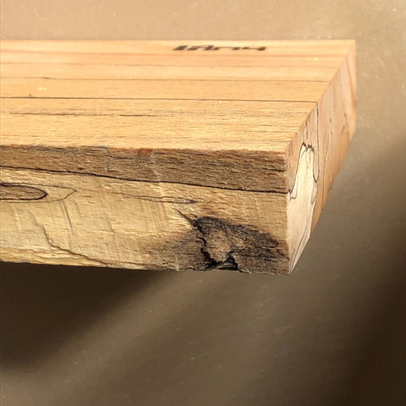 ウォールシェルフ（飾り棚）　shelf（Spalted）　インロー式棚/スポルテッド/耳付き棚 4枚目の画像