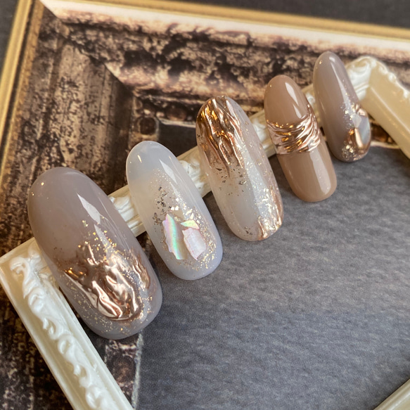 ニュアンスネイル 大人ニュアンス リングネイル 進化系ミラー  