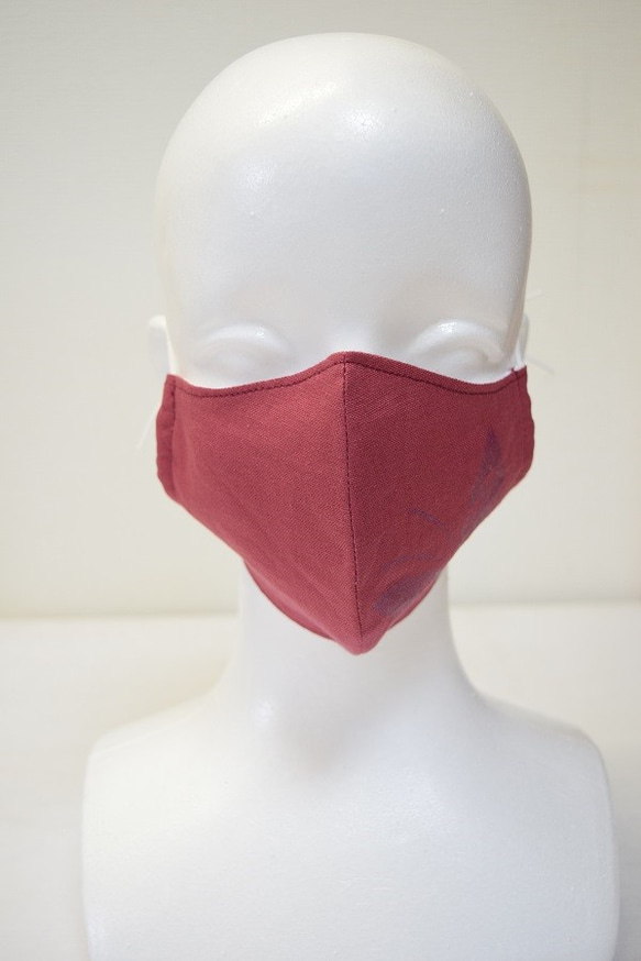 夏の型染マスク　立体　冷感接触 5枚目の画像