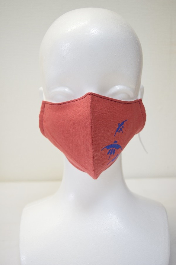 夏の型染マスク　立体　冷感接触 7枚目の画像