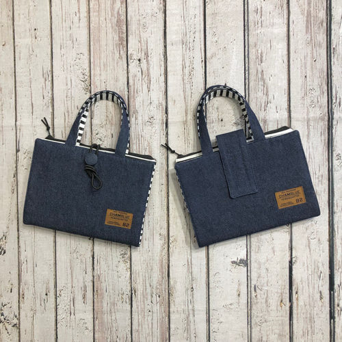 レビューブックカバー トート風 モカ ブックカバー fly_handmade