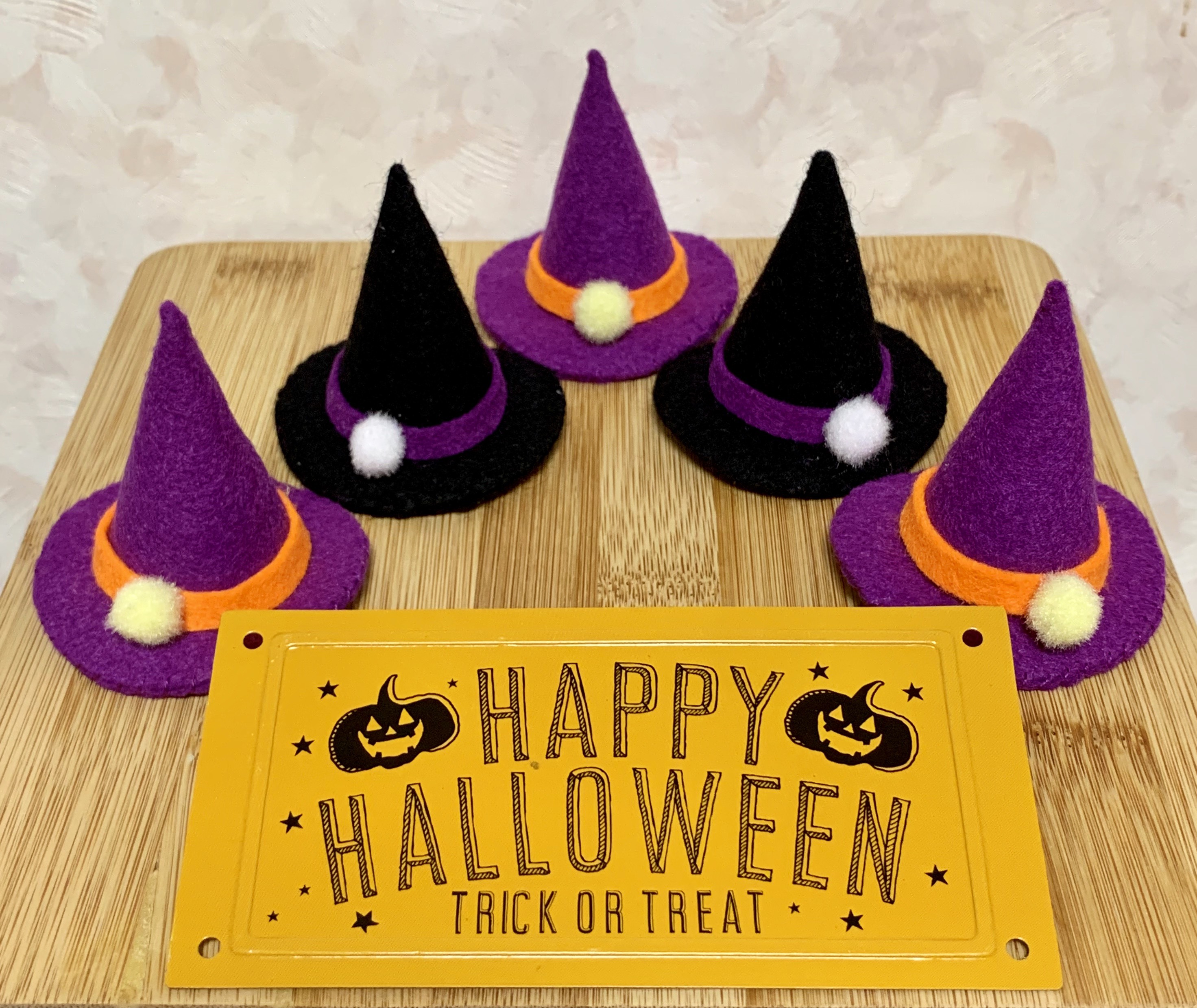 ハンドメイド ハロウィン魔女の帽子