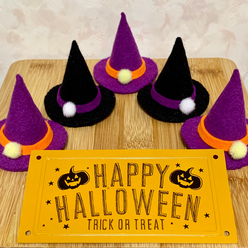 ハッピーハロウィン⭐︎魔女の帽子ピン(ブラック) ヘアピン little