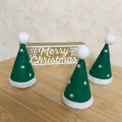 緑リボンサンタさん☆5センチパッチン 緑リボンサンタさん☆5センチパッチン