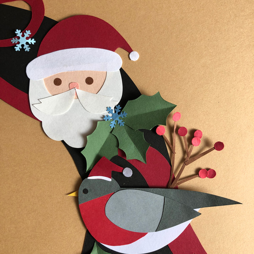 クリスマス 冬の壁面飾り《クリスマスリース》 雑貨・その他 co-baco