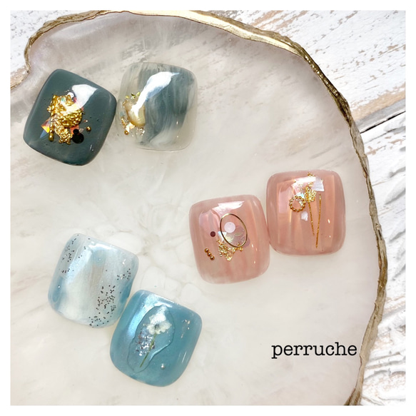 選べる】フットネイル(親指のみ) /おしゃれくすみカラー/フットジェル