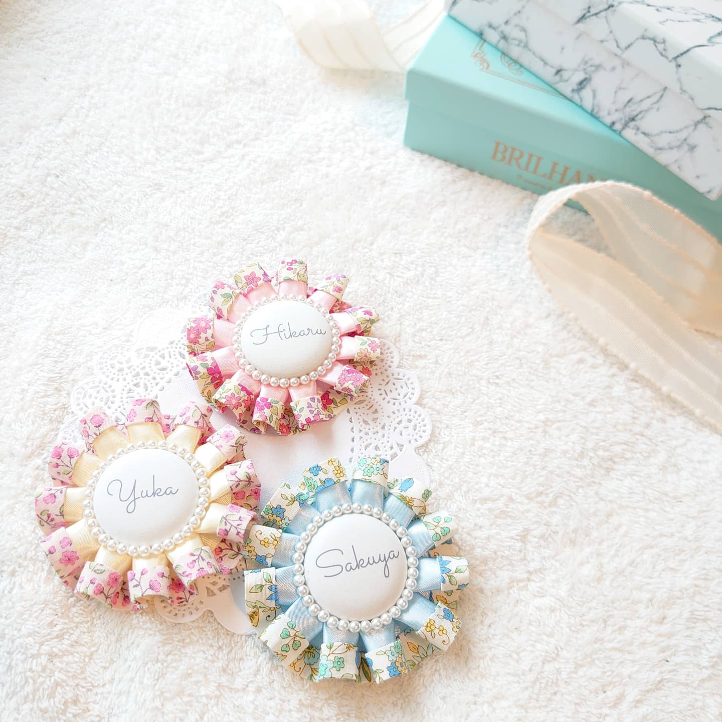 オーダー受付中！«名入れ»ウェディングロゼット☆ピン付きクリップ 楽天市場】ﾛｾﾞｯﾄ ﾋﾟﾝｸ アーテック リボン バッジ ピン ワッペン