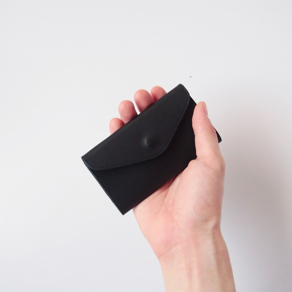 育てる3ポケットのカードケース　「Jabara cardcase (black)」 1枚目の画像