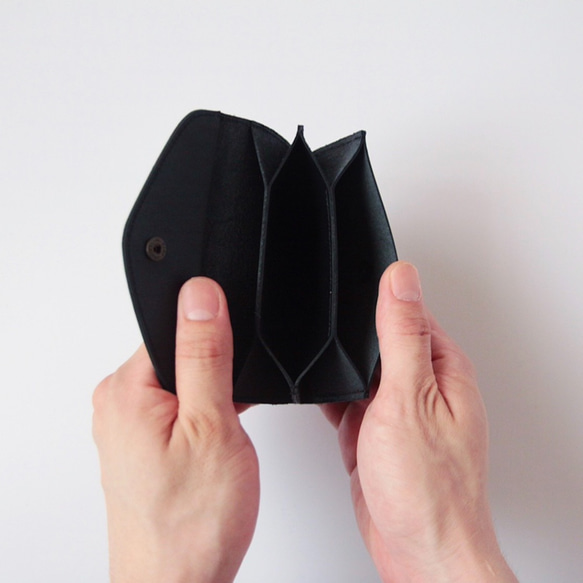 育てる3ポケットのカードケース　「Jabara cardcase (black)」 8枚目の画像