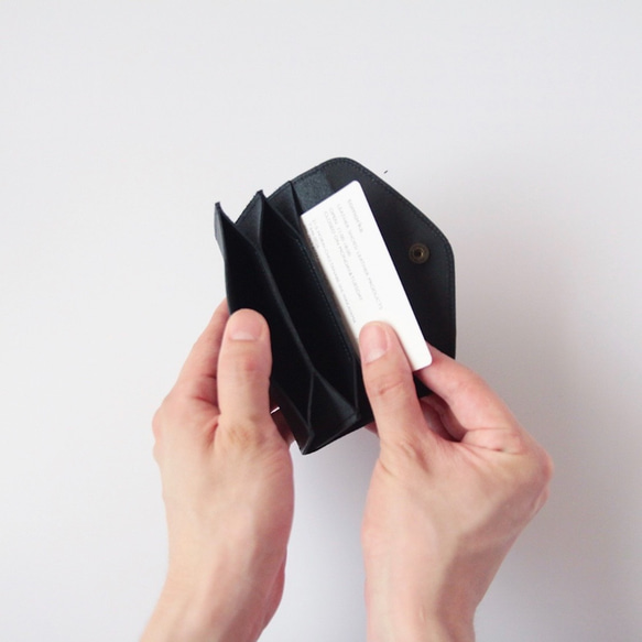 育てる3ポケットのカードケース　「Jabara cardcase (black)」 9枚目の画像