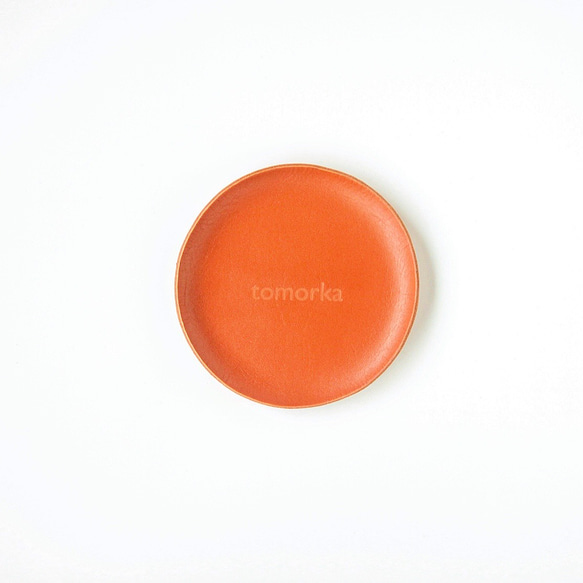 水が浸み込まないレザーコースター／トレイ　「Coaster (orange)」 1枚目の画像