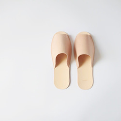 【再販】足に馴染むレザースリッパ 「Slippers(horse split/natural)」 3枚目の画像