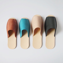 【再販】足に馴染むレザースリッパ 「Slippers(horse split/natural)」 9枚目の画像