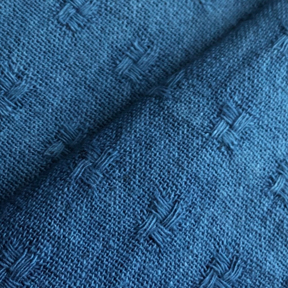 №35 藍染●手染めのフリークロス（インド綿）テーブルセンター ハンドメイドに 2枚目の画像