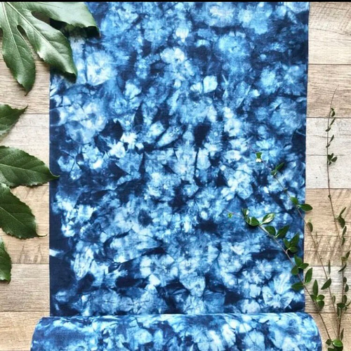 936：天然藍 カゴ染め 晒し木綿生地 ¥150/10cm 生地 ⚠︎次回発送10/13