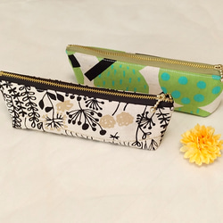 スリムなペンケース ボタニカル柄＆北欧風 全2色 ペンケース MEGUMI