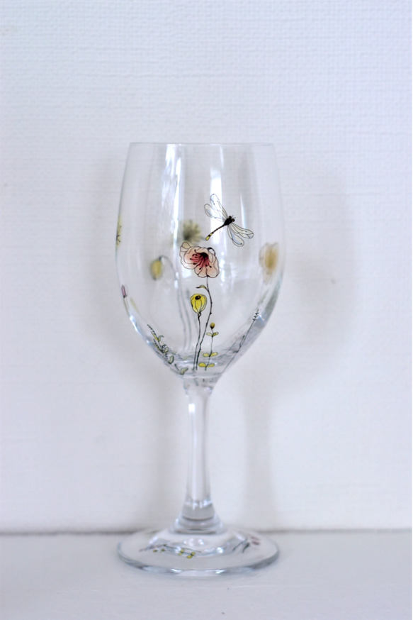 ワイングラス　お花畑シリーズ 5枚目の画像