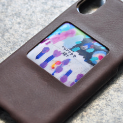 選べるカラー19色×9デザイン豊富　本革　アートフレームスマホケース　トレペ　iphone　Android　受注制作 6枚目の画像