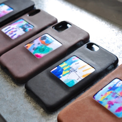 選べるカラー19色×9デザイン豊富　本革　アートフレームスマホケース　トレペ　iphone　Android　受注制作 7枚目の画像