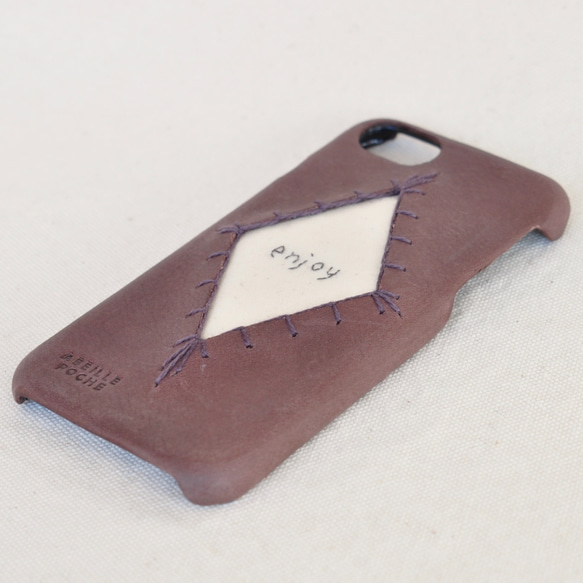 ♦️本革「コロン　プレーン」一枚革　本革スマホケース　iphone/Android（仮）皮革レザー　受注制作 名入れ刺繍 4枚目の画像