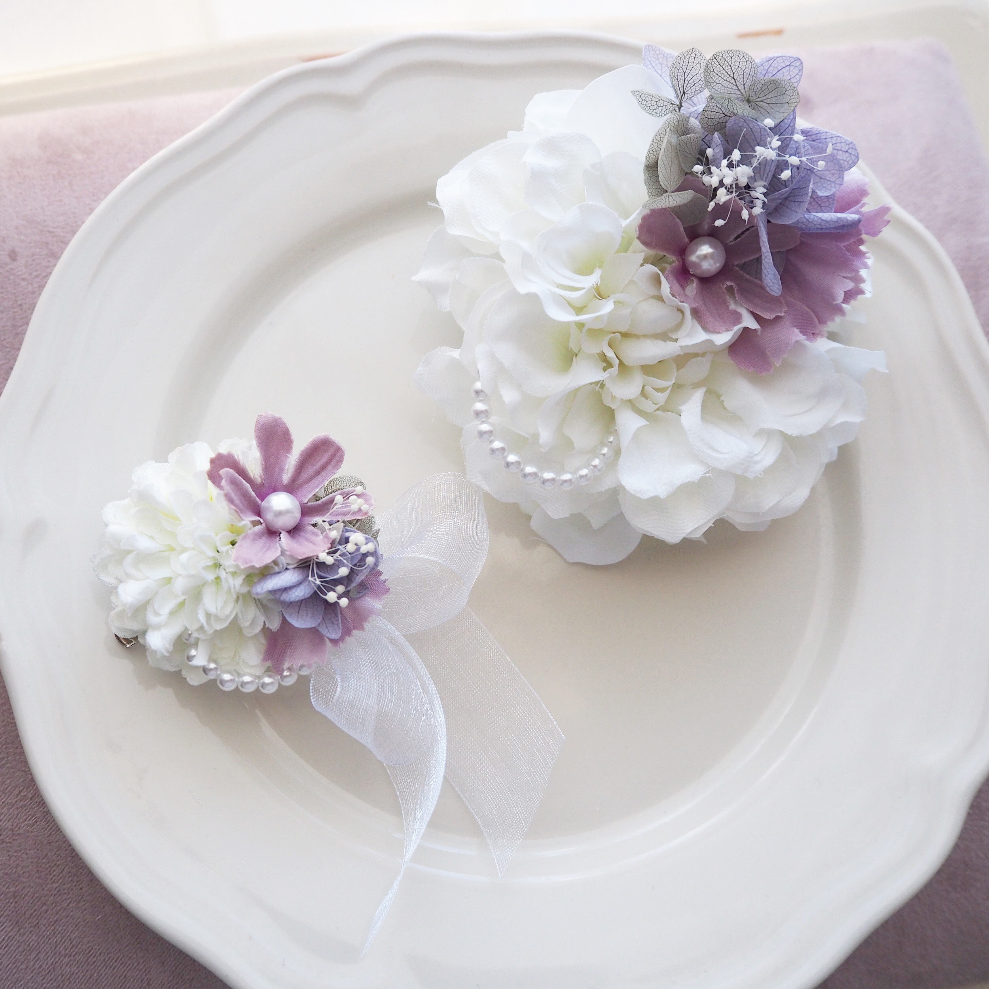 セレモニー  親子コサージュ