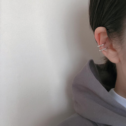 【silver】  T&P  line earcuff 5枚目の画像