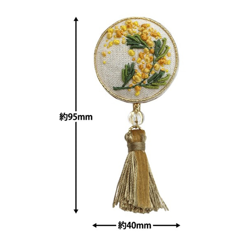 ミモザポニーフック handmade-202106-036 ポニーフック・ヘアカフス