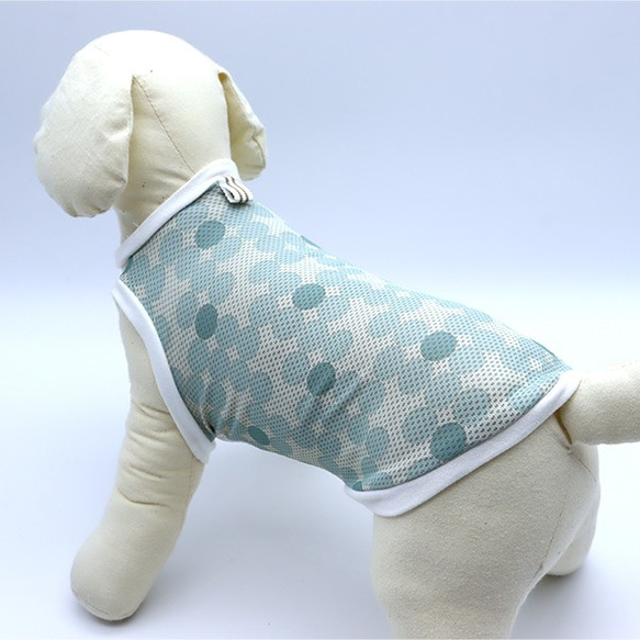 犬服ダックス用涼しいクールクロスタンクトップ　DXS　handmade-202108-002 2枚目の画像
