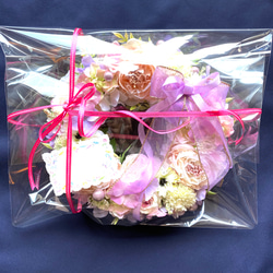 ＊Flower wreathe♡ピンクダリアとベリーのリース♡アーティフィシャルフラワー♡28㎝×29㎝＊ 7枚目の画像