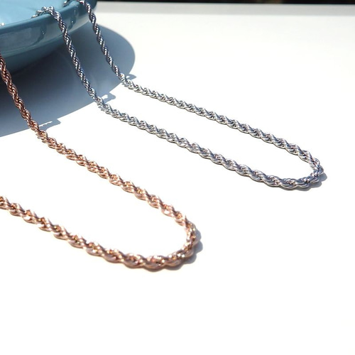 Hawaiian ハワイアンジュエリー 2mm ロープ チェーン 鎖 ネックレス