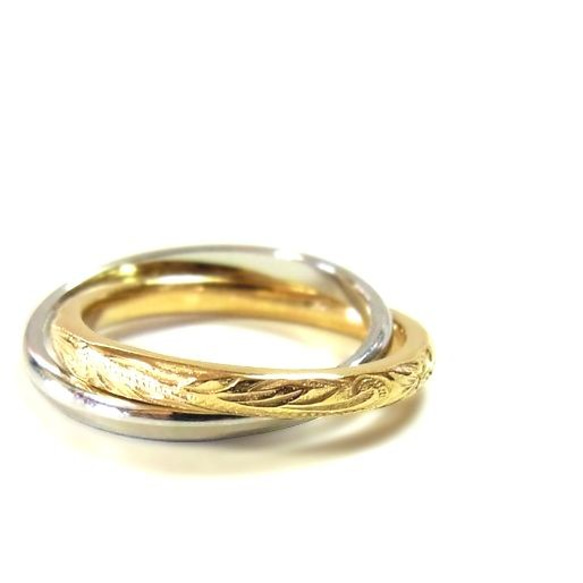 大幅値下げしました！刻印あり　宝石あり　リング 大切な人の宝石を刻む【2石】-Family Ring Bague Eclat