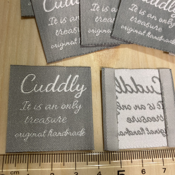 T-3 ☆オリジナルハンドメイド☆布タグ☆タグ☆刺繍タグ☆10枚 2枚目の画像