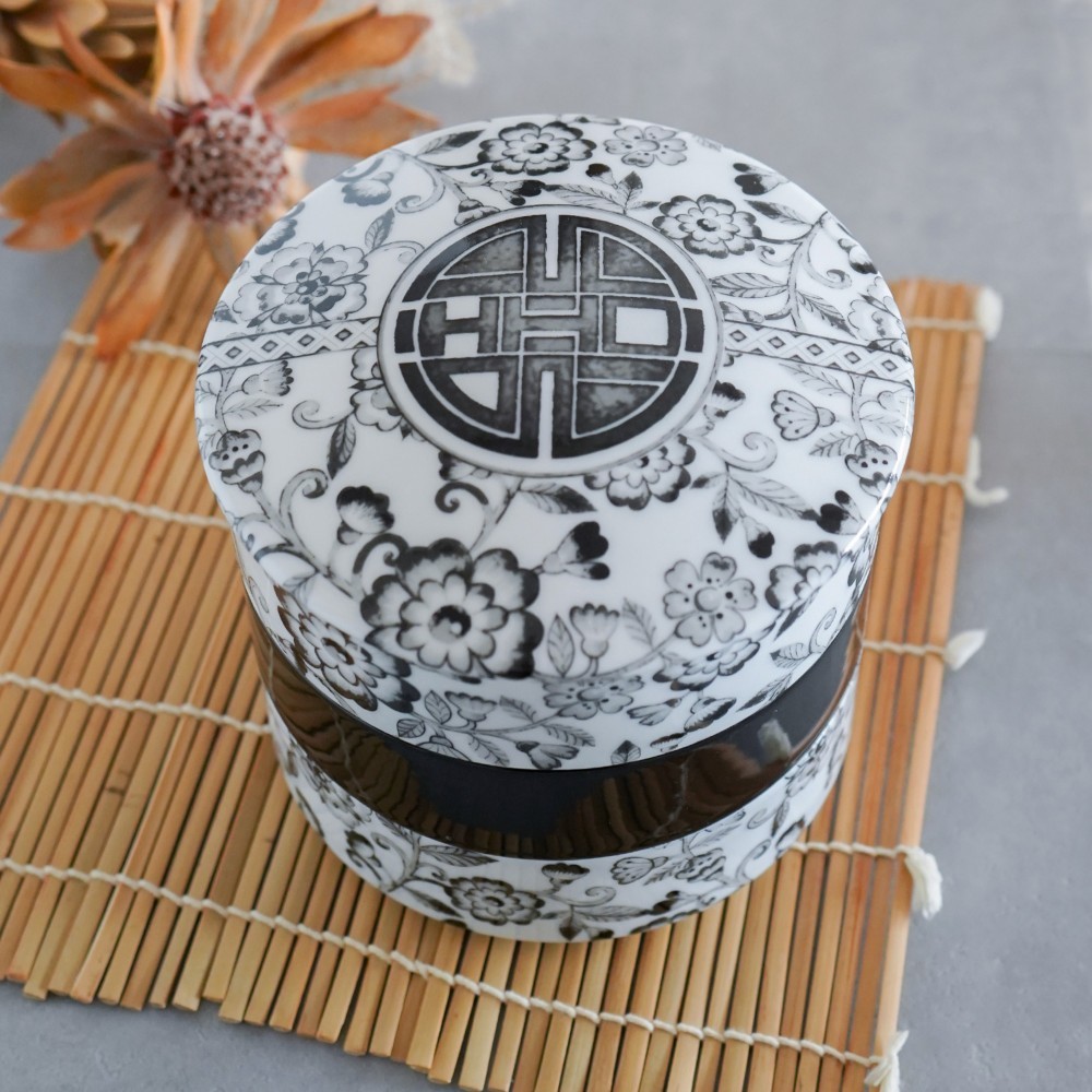 新品 シノワズリ モダンボックス＆クラシック 陶器BOX大、小セット