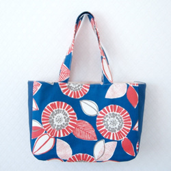 kadomaru tote / blue flower 1枚目の画像