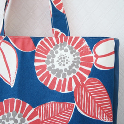 kadomaru tote / blue flower 3枚目の画像