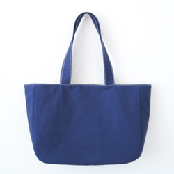 kadomaru pocket tote / navy 2枚目の画像