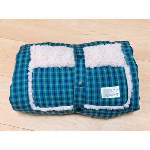 3wayベビー用もこもこ防寒ケープ ファミリアB×ベージュ