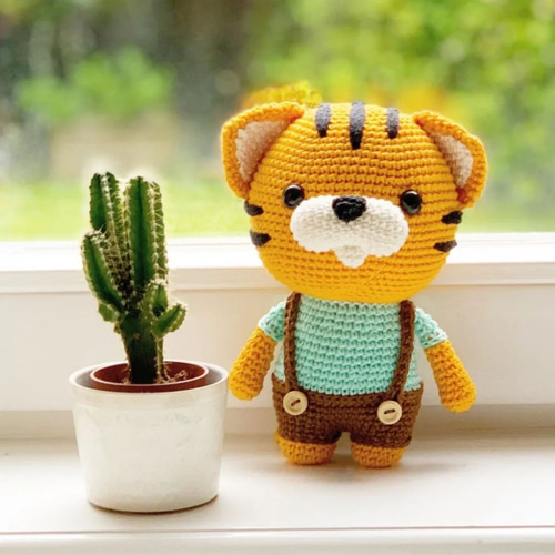 ハンドメイド あみぐるみ とらジミー レシピ 作り方 編み図・パターン