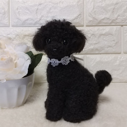 羊毛フェルト犬 チワワ ブラックタン 羊毛フェルト 優しい香り
