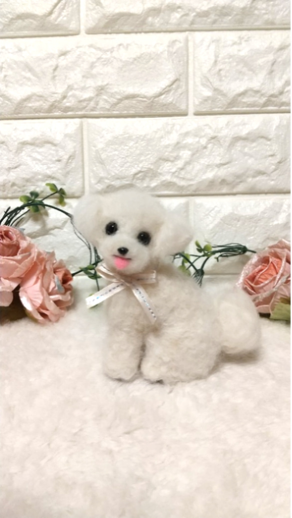 羊毛フェルト手乗りサイズトイプードル