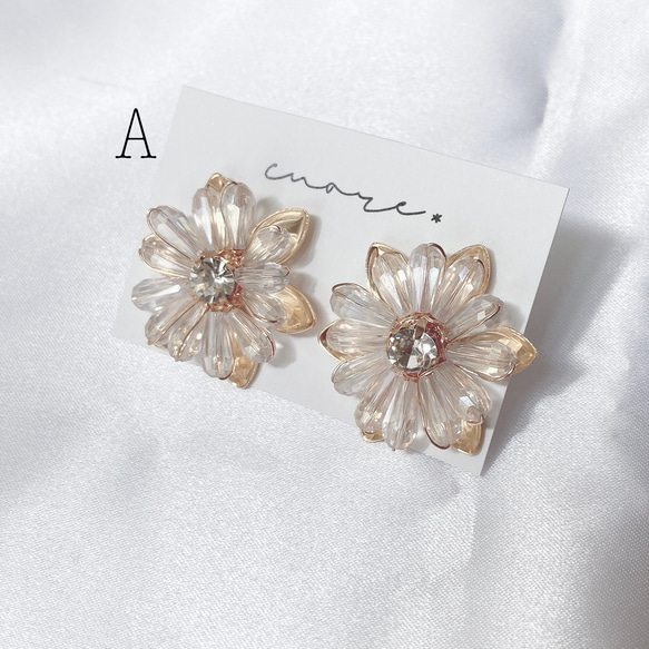 【再販】bijou flower pierce 4枚目の画像