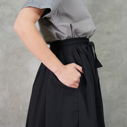 《合わせやすい♬》プレーン　フレアー　ロング　スカート　ブラック　 6枚目の画像