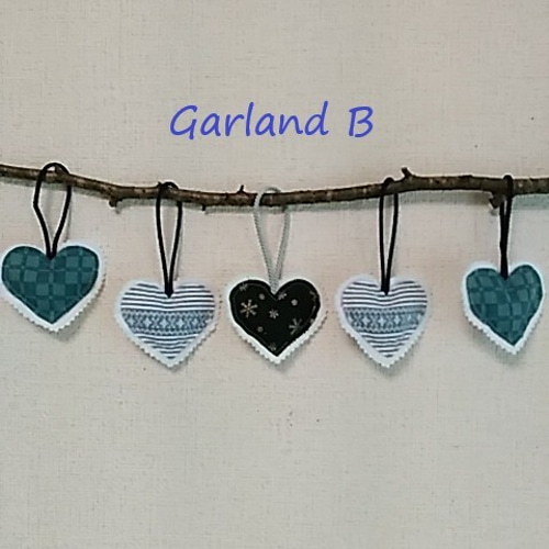 ハートのオーナメント♥5個入り クリスマス ガーランド 和モダン