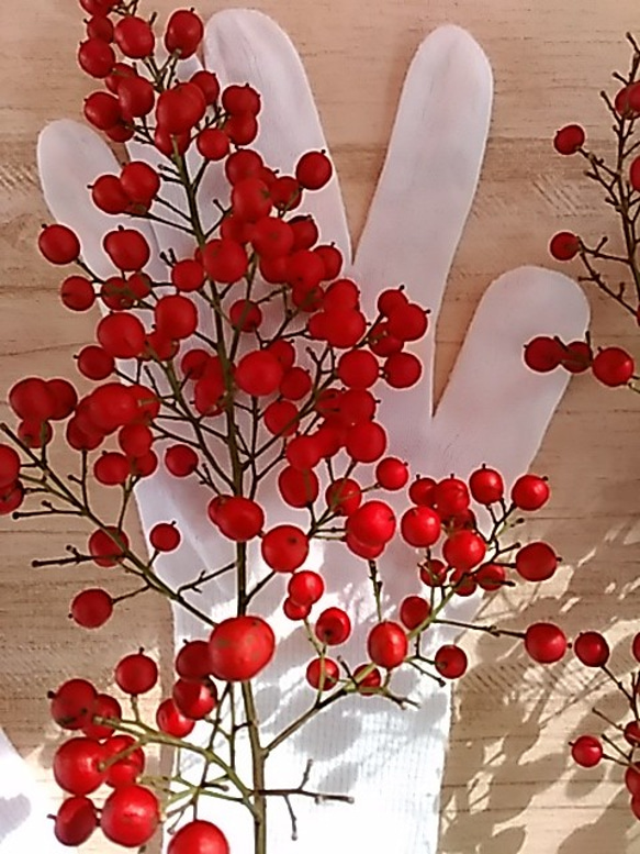 【予約中】色鮮やか『南天の実』自然素材　縁起もの　花材　クリスマス　正月飾り 3枚目の画像