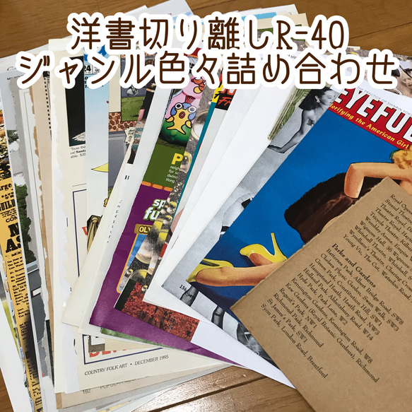 洋書切り離しR-40・素材もりもり詰め合わせ 1枚目の画像